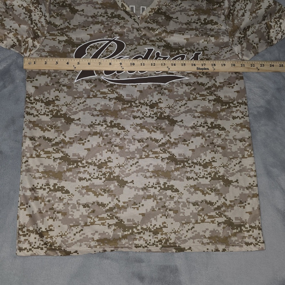 San Diego Padres Jersey Mens XL Brown MLB Baseball Andrew Cashner Brown Camo - Picture 7 of 15